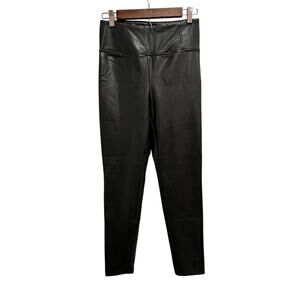 Laundry Faux Leather Leggings Womens Small Shelly Segal Black Stretch High Waist